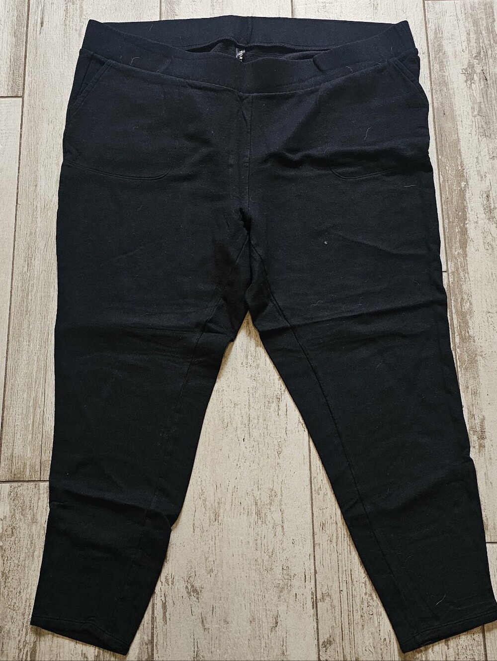 Torrid Fleece Lined Black Pull-On Stretch Leggings With Pockets 3X